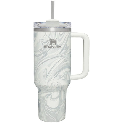Stanley Quencher H2.0 FlowState™ Tumbler 40 OZ-1200ML-Marble Pattern(Grey) Tumbler Apricot